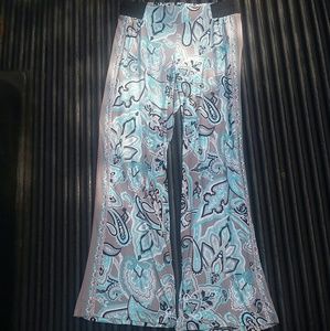INC International Concepts Blue and Gray Wide Leg Pants